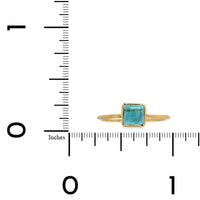 14K Yellow Gold Tourmaline Bezel Set Ring