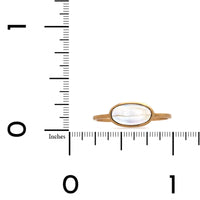 14K Yellow Gold Moonstone Bezel Set Ring