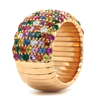 Zydo 18K Yellow Gold Diamond & Gemstone Stretch Ring