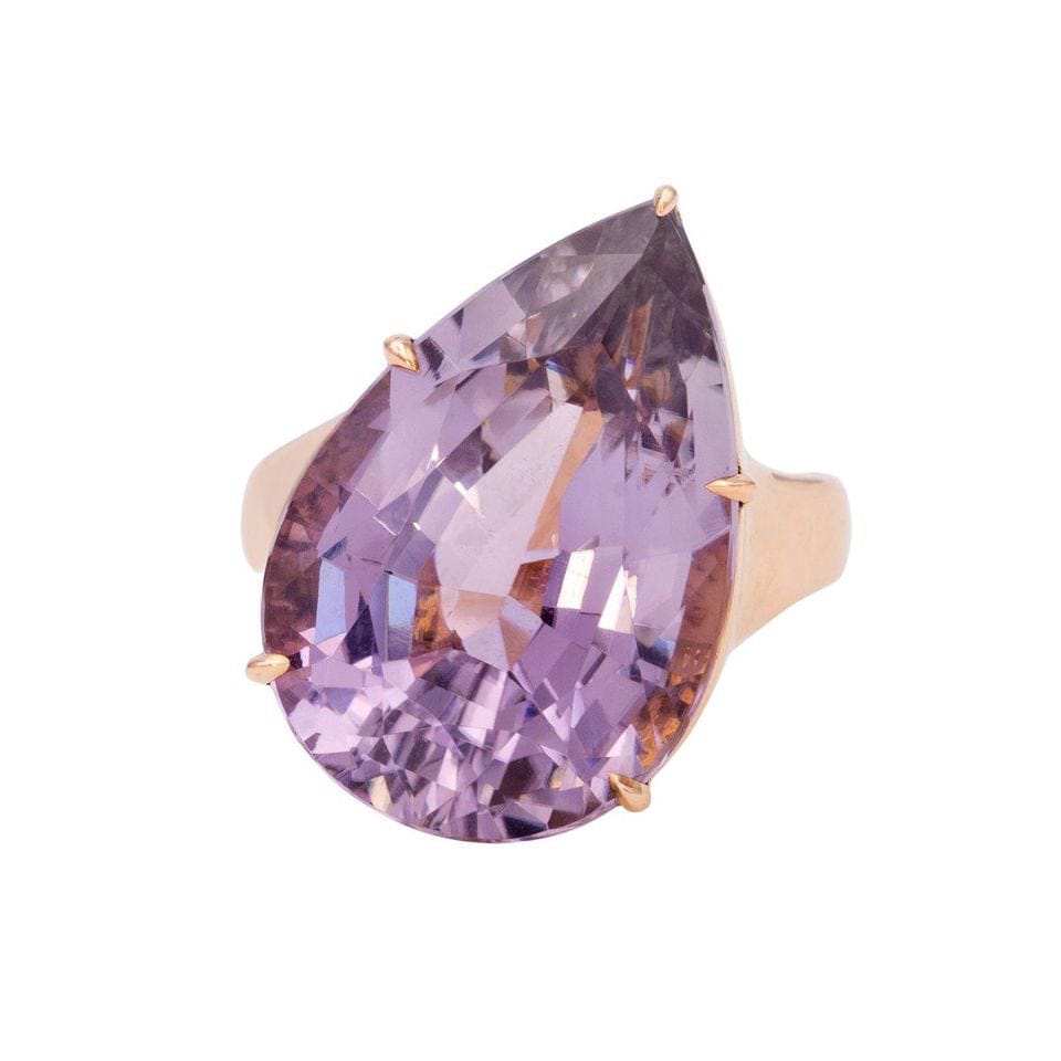 Eclat Jewels 18K Rose Gold Pear Shaped Tourmaline Ring