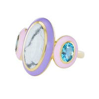 Emily P. Wheeler 18K Yellow Gold Blue Topaz Farrah Ring