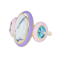 Emily P. Wheeler 18K Yellow Gold Blue Topaz Farrah Ring