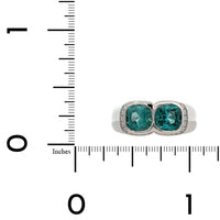 Eclat Jewels Platinum Indigo Tourmaline and Diamond Ring