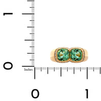 Eclat Jewels 18K Yellow Gold Mint Tourmaline and Diamond Ring
