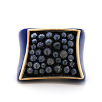 Etho Maria 18K Yellow Gold and Sterling Silver Sapphire and Lapis Ring