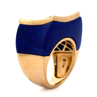 Etho Maria 18K Yellow Gold and Sterling Silver Sapphire and Lapis Ring