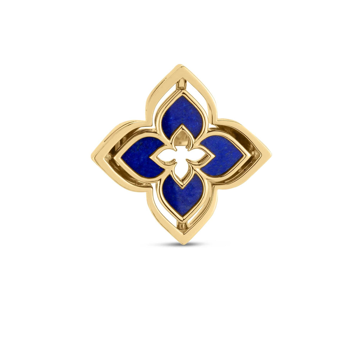 Roberto Coin 18K Yellow Gold Lapis and Diamond Pirouette Ring