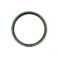 18K White Gold Shared Prong Tsavorite Ring