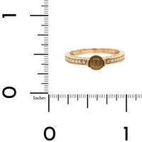 14K Yellow Gold Cabochon Alexandrite and Diamond Ring