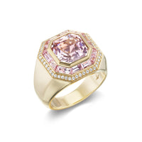 Sorellina 18K Yellow Gold Diamond, Pink Garnet, and Tourmaline Nomad Cocktail Ring