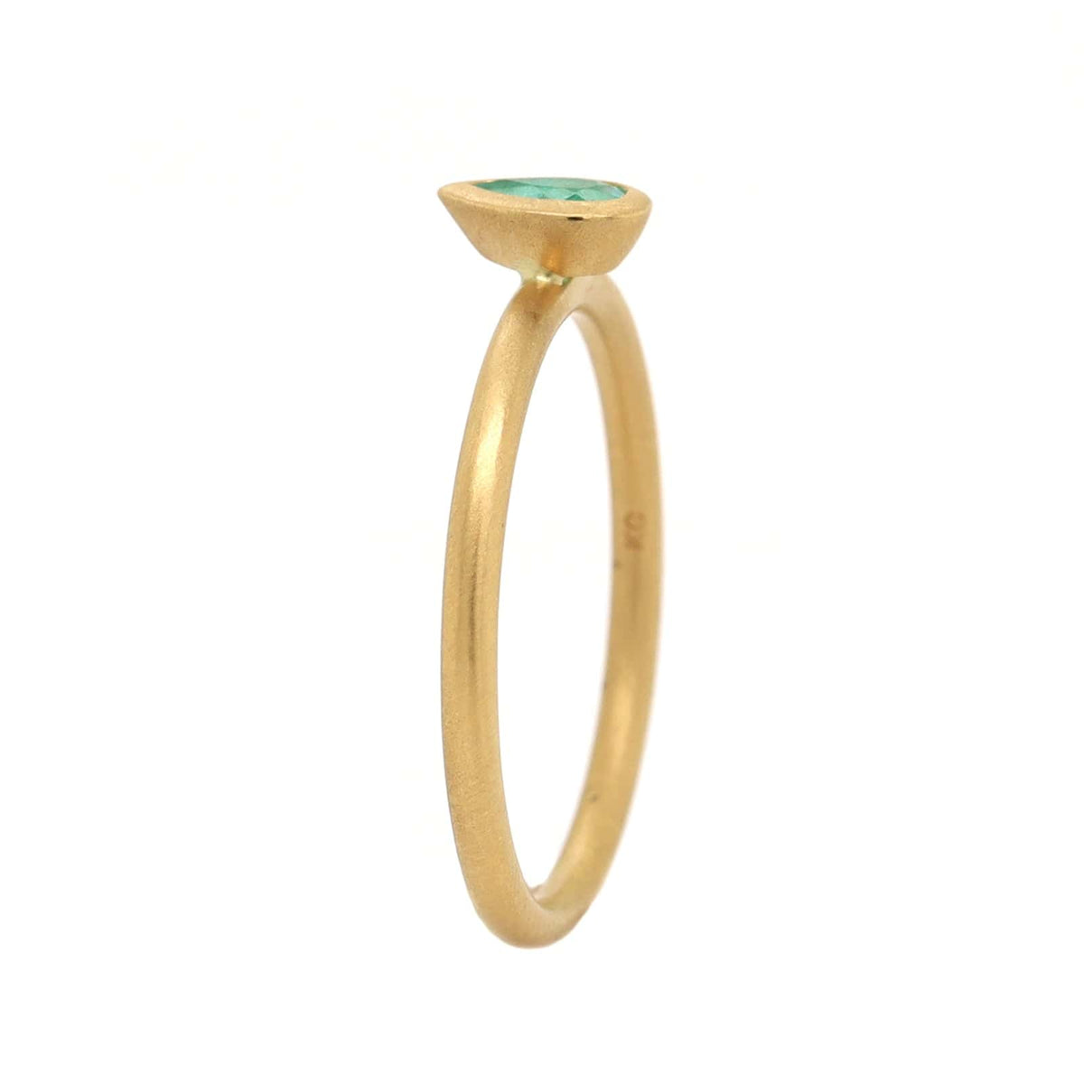 18K Yellow Gold Pear Shaped Paraiba Ring