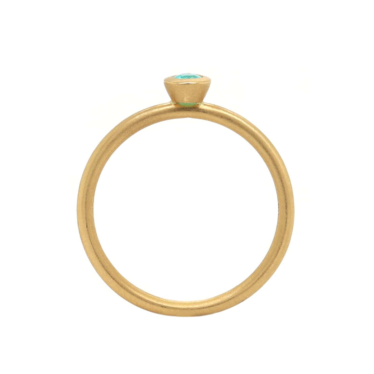 18K Yellow Gold Pear Shaped Paraiba Ring