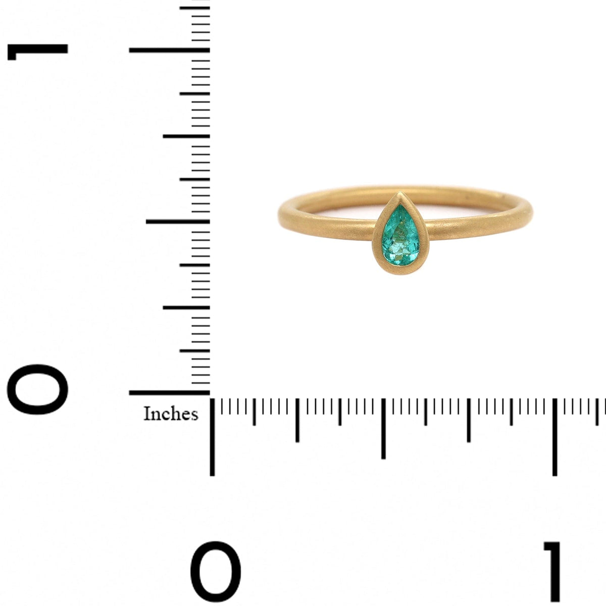 18K Yellow Gold Pear Shaped Paraiba Ring