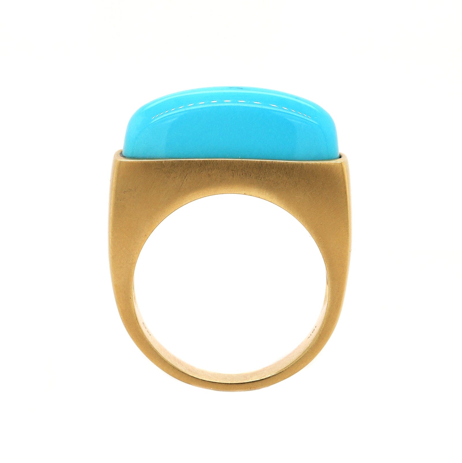 18K Yellow Gold Rectangular Turquoise Ring – Long's Jewelers