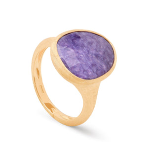 Marco Bicego Lunaria 18K Yellow Gold Charoite Ring