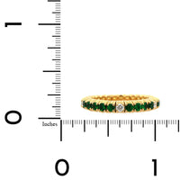Zydo 18K Yellow Gold Tsavorite and Diamond Stretch Ring