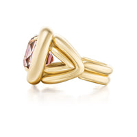 Harwell Godfrey 18K Yellow Gold Tie Dye Bi-Color Tourmaline Giza Ring