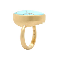 18K Yellow Gold Turquoise Sleeping Beauty Royston Ring