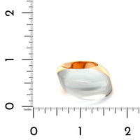 Vhernier 18K Rose Gold Rock Crystal and Mother of Pearl Aladino Ring