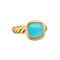 DY Mercer® Color Stone Ring 18K Yellow Gold with Turquoise, 10mm