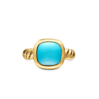DY Mercer® Color Stone Ring 18K Yellow Gold with Turquoise, 10mm