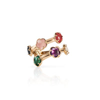 Pasquale Bruni 18K Rose Gold Diamond and Multi Gemstone Figlia Dei Fiori Bypass Ring