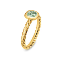 DY Mercer® Color Cable Ring 18K Yellow Gold with Prasiolite, 5.5mm