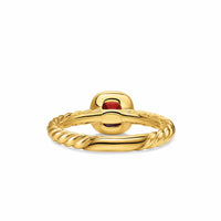 DY Mercer® Color Cable Ring 18K Yellow Gold with Rhodolite Garnet, 5.5mm