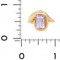 Vanessa Fernandez 18K Yellow Gold One Of A Kind Lavender Spinel Curva Ring