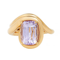 Vanessa Fernandez 18K Yellow Gold One Of A Kind Lavender Spinel Curva Ring