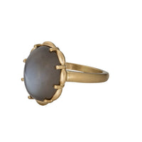 Elva 18K Yellow Gold Oval Moonstone Petite Margot Ring
