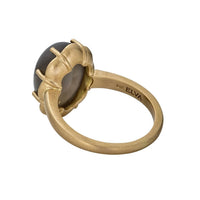 Elva 18K Yellow Gold Oval Moonstone Petite Margot Ring