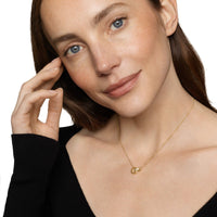 Crossover Trio Chain Necklace 18K Yellow Gold with Diamonds, 18.5mm