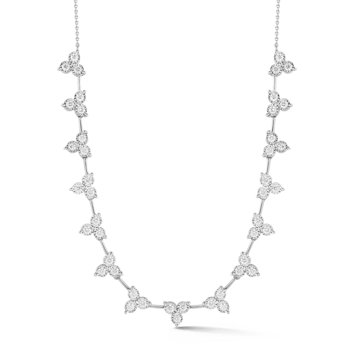14K White Gold Ava Bea Interval Diamond Line Necklace