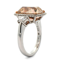 Platinum and 18K Rose Gold 3 Stone Fancy Brown Diamond Ring