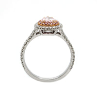 Platinum and 18K Rose Gold Pink Diamond Ring
