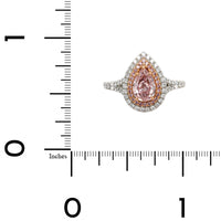 Platinum and 18K Rose Gold Pink Diamond Ring