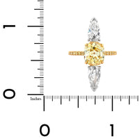 Bayco 18K Yellow Gold and Platinum Fancy Yellow Diamond Ring