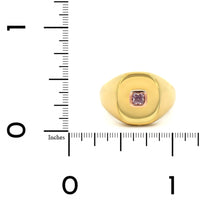 18K Yellow and 20K Rose Gold Bezel Set Pink Diamond Ring