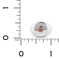 18K White and 20K Rose Gold Bezel Set Pink Diamond Ring