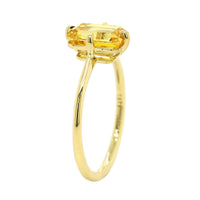 18K Yellow Gold Emerald Shaped Yellow Diamond Ring