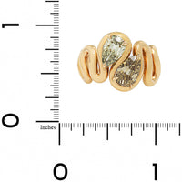 Vanessa Fernandez 18K Yellow Gold One Of A Kind Brown and Yellow Diamond Toi Et Moi Ring