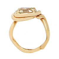 Vanessa Fernandez 18K Yellow Gold One Of A Kind Brownish Green Diamond Curva Ring