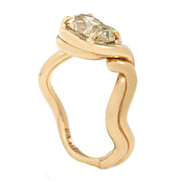Vanessa Fernandez 18K Yellow Gold One Of A Kind Brownish Green Diamond Curva Ring