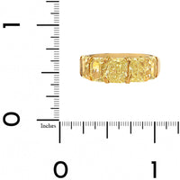 18K Yellow Gold Radiant Cut Fancy Yellow Diamond Ring