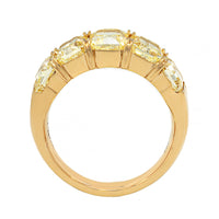 18K Yellow Gold Radiant Cut Fancy Yellow Diamond Ring