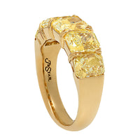 18K Yellow Gold Radiant Cut Fancy Yellow Diamond Ring