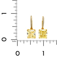 18K Yellow Gold Yellow Diamond Stud Earrings