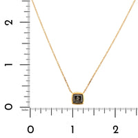 18K Yellow Gold Rose Cut Diamond Pendant Necklace