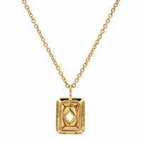 18K Yellow Gold Yellow Diamond Pendant Necklace